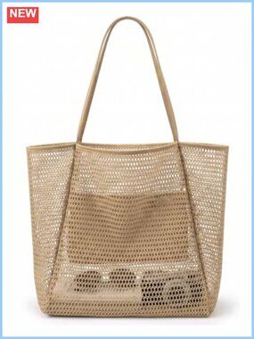 Large Mesh Beach Tote Bag Waterproof Pool Travel Bag Foldable